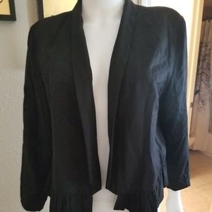 Cartonnier black ruffle Blazer